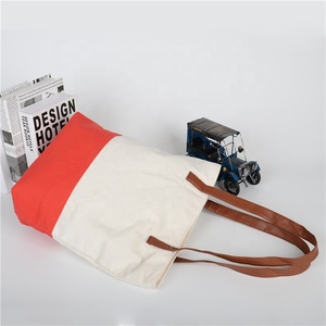 Sopurrrdy última moda de la mujer Lona de cuero hombro bolso de mano de algodón orgánico bolso bolsos de las señoras de bolso - Product Image 4