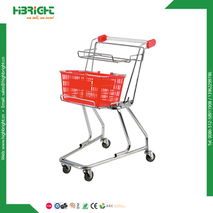 Carrito de Compras de Supermercado de Alta Capacidad, de Malla Plástica, con Logotipo Personalizado, Duradero y Conveniente, Movimiento Suave, Premium, con Ruedas de EVA de 4'' - Product Image 3