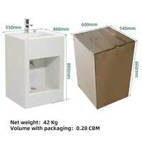 Lavabo carré à poser au sol pour ablutions (Wudu) en pierre frittée, pour musulmans, équipement sanitaire, lavabo sur piédestal pour le lavage des pieds, seau pour mosquée
