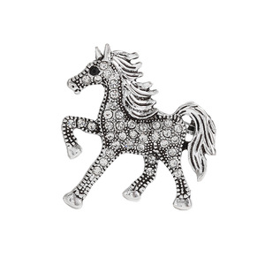 Broche de Aleación con Cristales de Estrás de la Serie del Año del Caballo del Zodiaco, Regalo Infantil de Moda <span class=keywords><strong>YINI</strong></span>, Accesorio de Moda Versátil y de Lujo - Product Image 6