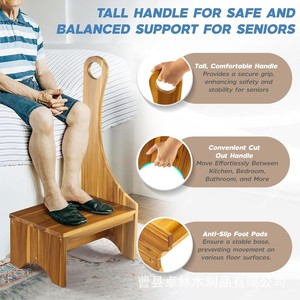 Cross-border wooden children's <b>stool</b>, footstool, step <b>stool</b>, step <b>stool</b>, <b>bathroom</b> sink, stair <b>stool</b>, children's washbasin <b>stool</b> - Product Image 4