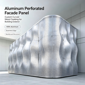 Panel de Pared Cortina de Aluminio Perforado, Revestimiento de Fachada Exterior, Forma Personalizada, Decoración de Edificios - Product Image 6