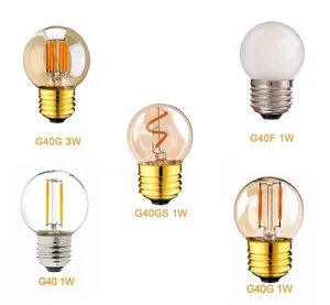 Bombillas de filamento Edison G40 MNI, 1W, 3W, Blanco cálido, 220V, 110V, tira de luces LED E26, E27, reemplaza la cadena de luz al aire libre