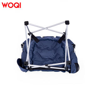 เก้าอี้พับ Woqi สีน้ำเงิน ผ้าโพลีเอสเตอร์ 50x50x82 ซม. สำหรับตั้งแคมป์และกิจกรรมกลางแจ้ง รูปทรงกลม โครงเหล็กแข็งแรงทนทาน - Product Image 5