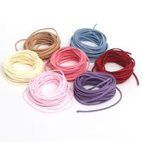Tali Beludru Suede Poliester Warna Macaron 2.6mm yang Modis untuk Aksesori Kemasan Hadiah Bunga Pita DIY Buatan Tangan