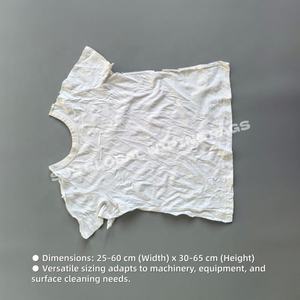 Trapos de Algodón 100% Blancos para Mecánicos con Trapos de Camiseta Cortados de 5LB, 10LB, 25LB, 50LB para Limpieza - Product Image 3