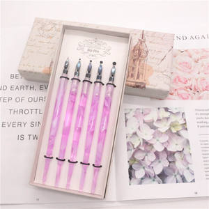 5 Buah Set Alat Komik Ujung Bulat, Perlengkapan Melukis Seni Pena Celup - Product Image 1