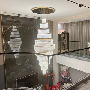 <span class=keywords><strong>Milan</strong></span> Villa candelabro de cristal sala de estar dúplex escalera Luz de lujo elegir vacío simple restaurante iluminación - Product Image 1