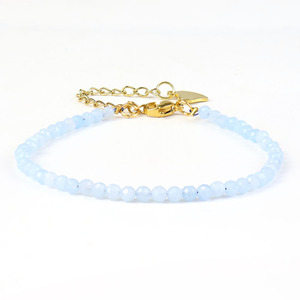 Nouveau bracelet en pierres fines facettées de 3 mm, bracelet en perles de cristal minuscules avec des pierres taillées en acier inoxydable, bijoux pour femmes - Product Image 5