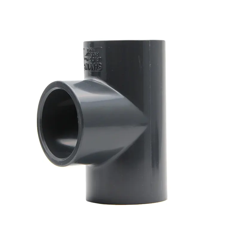 1/2 ''3/4'' 1 ''kaus plastik pipa fitting PVC 3 Inch 90 derajat Tee UPVC Tee untuk pasokan air