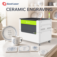 Machine de gravure et de découpe au laser CO2 pour le bois, les carreaux de céramique, les tasses, la pierre - Refroidissement par eau, haute vitesse, CNC, production artisanale décorative