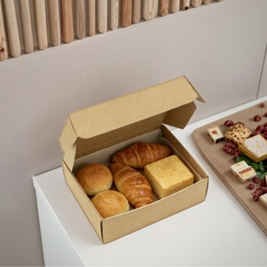 Eco-friendly Factory Wholesale Price Printed Custom Logo Kraft Cake Pastry Pie <b>Bakery</b> <b>Box</b> <b>Bakery</b> Pastry <b>Box</b> - Product Image 1