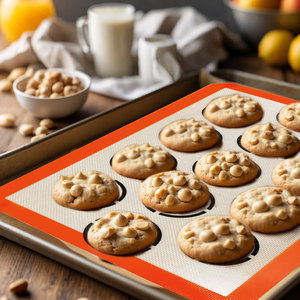 Factory OEM ODM Low Price Food-Grade Oven Safe Pastry Mat Non-Stick Fiberglass <b>Silicone</b> <b>Baking</b> Mat for Cookies Cakes - Product Image 4