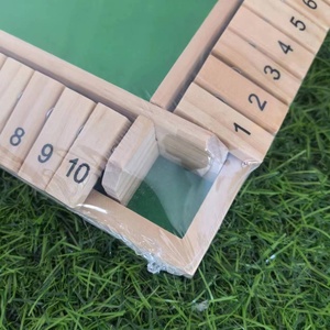 Jeu de fermeture de boîte en bois (2-<span class=keywords><strong>4</strong></span> joueurs) - Plateau à <span class=keywords><strong>4</strong></span> faces, 2 dés, <span class=keywords><strong>règles</strong></span> - Jeu d'addition amusant pour enfants <span class=keywords><strong>et</strong></span> adultes, 22*22*1.5CM - Product Image 3