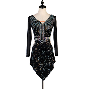 LIUHUO ชุดเต้นระบำมืออาชีพสำหรับผู้หญิง,ชุดเต้นซัลซ่าชาย<span class=keywords><strong>ก</strong></span>ระโปรงแทงโ<span class=keywords><strong>ก</strong></span>้แต่งระบาย<span class=keywords><strong>ส</strong></span>ำหรับการแสดงชุดเต้นละตินมี<span class=keywords><strong>ส</strong></span>ายคาดเอวแวววาว - Product Image 2