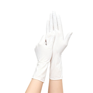Nitrile Work Gloves <b>9</b> 12 Inch Waterproof For Dish Washing House Cleaning Car Repair White Black Blue Green Pink Purple - Product Image 1