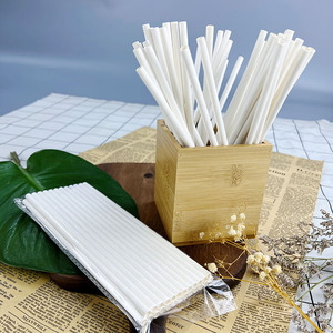 Cannucce di Carta Bianche Biodegradabili Ecologiche Monouso per Frappè, Produzione di Fabbrica - Product Image 3