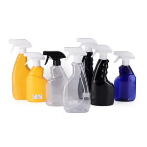 <span class=keywords><strong>500ml</strong></span> 650ml 750ml Amarillo Negro Rojo Color PET Plástico Gatillo Spray Botellas para productos domésticos - Product Image 3