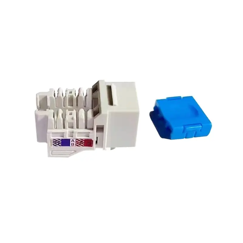 Renbao sıcak satış UTP 8p8c T568A/T568B ağ modülü 90 derece RJ45 Cat5e Cat6 Keystone Jack