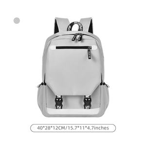 2024 sac à dos mode unisexe fermeture à glissière imperméable Polyester étudiant enfants impression de logo personnalisé - Product Image 5