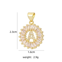 Collar con Colgante de Letra Inglesa en Forma de Flor de Cobre y Circonio con Certificación CE, Venta al Por Mayor de Fábrica