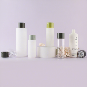 HOPECK Kosmetik-Gerade Flasche für Toner/Erfrischer/Ätherisches Öl/Serum, Siebdruck Runde Plastikflasche mit Doppelschicht-Schraubverschluss - Product Image 1