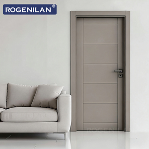 ROGENILAN Portes intérieures en bois massif composite de couleur personnalisée, portes à panneaux français, insonorisées, pour chambre à coucher - Product Image 5