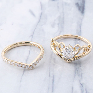 Crownshaped của phụ nữ 10k Vàng Vàng Vòng rực rỡ cắt vvs moissanite prong thiết lập chứng nhận đính hôn tình yêu trang sức nhẫn - Product Image 3