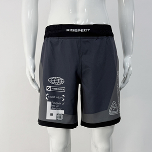 Schnelltrocknende 2-in-1 Gladiator-Shorts für Herren mit Kompressions-Liner, hohem Schlitz und rutschfestem Bund für BJJ-Sparring - Product Image 5