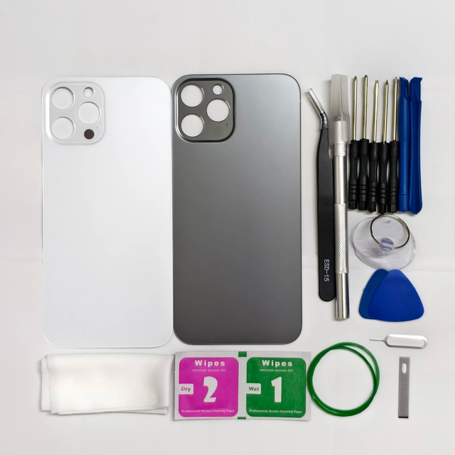 Back Glass Replacement Rear Housing Window Repair Parts Big Hole Battery Cover for iPhone 12 Pro Max 13 Mini 11 XS Max 14 15