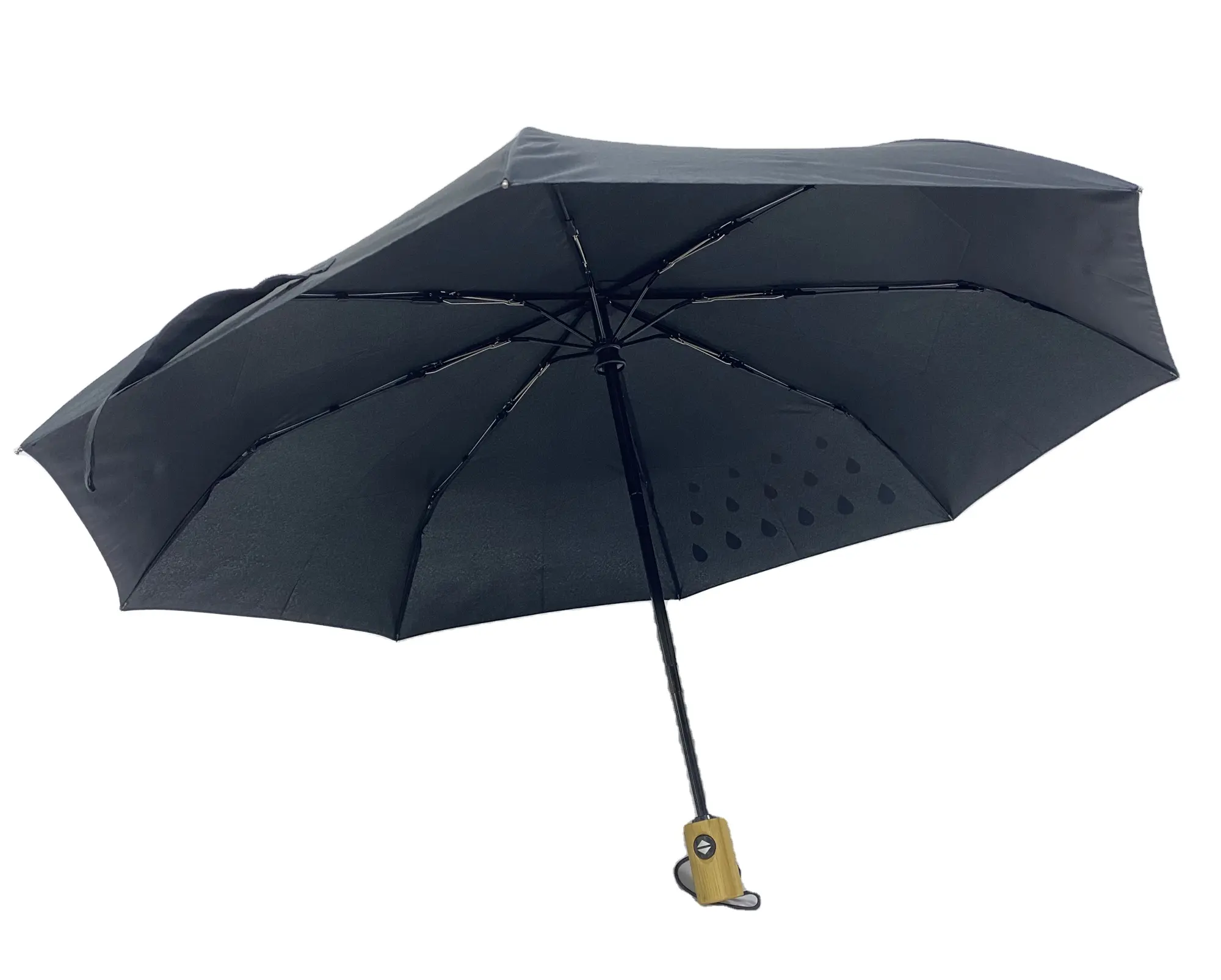 Ombrello di bambù pieghevole ombrello RPET pongee