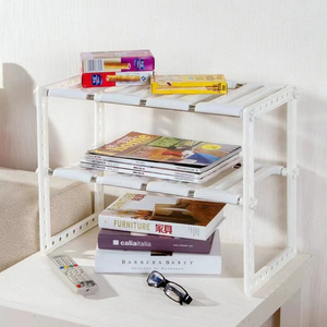 Étagère <span class=keywords><strong>sous</strong></span> l'<span class=keywords><strong>évier</strong></span> en acier inoxydable, étagère de cuisine, support de bol, armoire de rangement, compartiment rétractable, couche réglable - Product Image 3