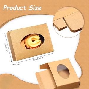 Boîtes à savon rectangulaires en papier kraft avec fenêtre, petites boîtes <span class=keywords><strong>cadeaux</strong></span> pour emballage de savons, pâtisseries, biscuits, bonbons, <span class=keywords><strong>cadeaux</strong></span> de fête - Product Image 3
