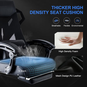 Sillas de videojuegos de alta calidad para adultos, <span class=keywords><strong>silla</strong></span> de jugador con reposapiés, función de masaje grande y alto, soporte <span class=keywords><strong>Lumbar</strong></span> - Product Image 3