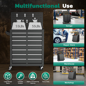 Chariot à outils roulant à 7 tiroirs pour <span class=keywords><strong>garage</strong></span>, armoire de rangement mobile en métal pour outils de réparation automobile - Product Image 6