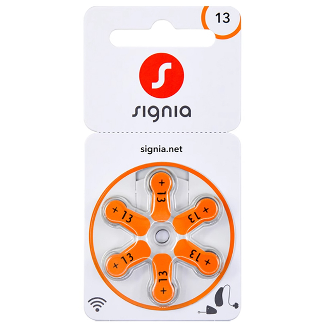 6pcs/pack Professional Signia Zinc Air Hearing Aid Batteries (312 10 675 13) 1.45V Battery Pack Fits All Hearing Aids