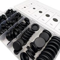 170 PCS Kit d'assortiment de bouchons de trou de pare-feu en caoutchouc Kit de joint d'anneau d'oeillet pour l'automobile, la pompe et l'appareil électrique