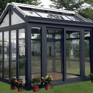 Véranda véranda de maison en verre sur pied personnalisée directe d'usine véranda avec produit de <span class=keywords><strong>toit</strong></span> en polygone plat triangulaire - Product Image 5