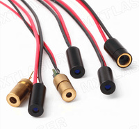 Module de diode laser miniature à point vert de haute qualité D4.5X10mm de taille compacte avec lentille en verre 520nm 3V DC 0.5mW 1mW 5mW 10mW