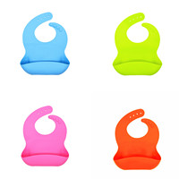 Ensemble de bavoirs en Silicone sans BPA pour bébé, imprimé écologique, mignon, garçon, fille, qualité alimentaire, Offre Spéciale