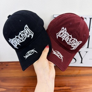 Gorra de béisbol lavada y moderna con letras bordadas para mujer, versátil, nueva, de visera suave, estilo para parejas, que estiliza el rostro. - Product Image 1