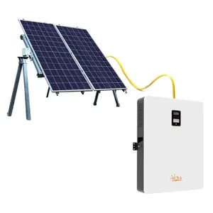 Suna Inverter surya semua dalam satu kotak 5.5Kw 5.12Kkwh baterai Lithium Ion sun panel rumah surya kit completo set