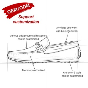 Mocassins classiques respirants à carreaux Daodao en cuir véritable pleine fleur, à enfiler, pour mariage, affaires et soirées, vente en gros - Product Image 2