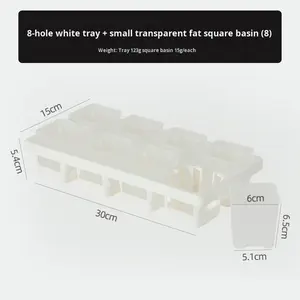 Portabottiglie in plastica per vivaio piccolo vassoio di acqua quadrata nera addensata succulenta - Product Image 6