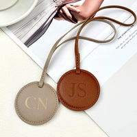 En gros, Breloque de sac à dos ronde, Pendentif, Accessoires de voyage, Breloques de sac à main en PU tendance, Étiquette de bagage décorative