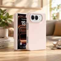 Coque de téléphone en silicone liquide véritable de qualité supérieure, sensation agréable au toucher, protection intégrale pour iPhone Duo, livraison rapide