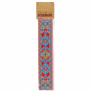 Turquesa-de color rojo miniatura alfombra diseñado turco tejido marcador - Product Image 2