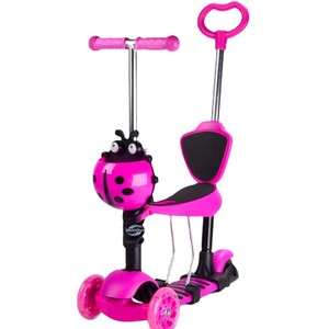 Convertible 5 Mode Multifunctional Toddler Scooter Removable Seat Storage Basket Parent Push <b>Rod</b> Outdoor Toy for Ages 1-6 - Product Image 1