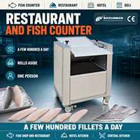 Peladora Comercial de Pescado Acero Inoxidable 304 Modelo Compacto de Sobremesa para Bagre Lubina Dorada Eglefino Pescadería