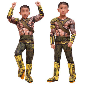 Costume Aquaman pour enfants, couleur Neptune, 8-13 ans, ensemble de tenue de cosplay pour spectacle sur scène - Product Image 3